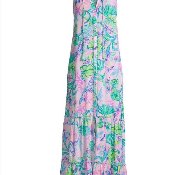 chinese dress ladies Juliana Maxi Dress M / Ivory Blue